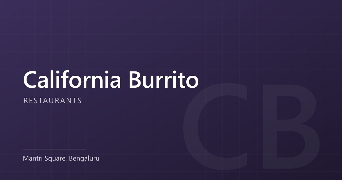 California Burrito